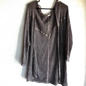 Ginger G Patterned Dolman Sleeved Cardigan